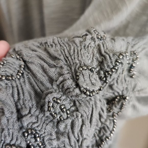 Anthropologie Ric Rac Green Long Sleeve Faux Wrap Top Size Medium - Picture 8 of 11